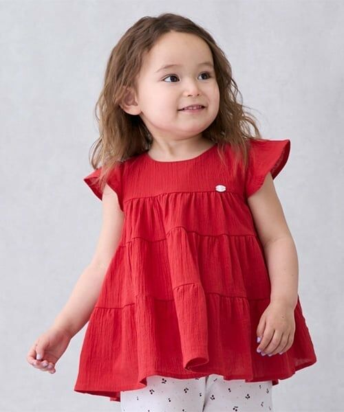 petit main / プティマイン Tシャツ | 【スマイル/リンク】楊柳チュニック(キッズサイズ) | 詳細6