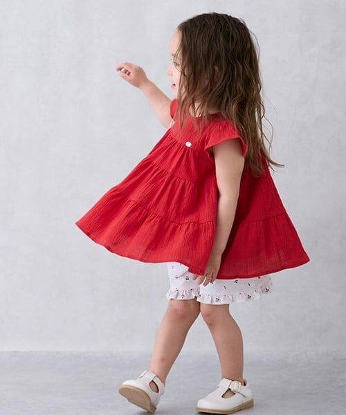 petit main / プティマイン Tシャツ | 【スマイル/リンク】楊柳チュニック(キッズサイズ) | 詳細7