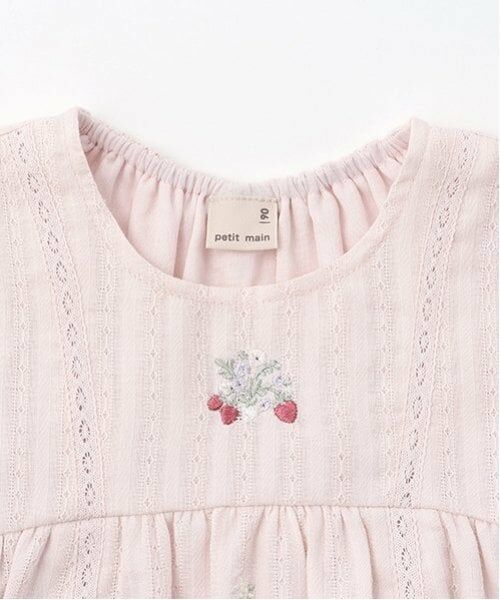 petit main / プティマイン Tシャツ | 【リンク】いちご刺しゅうパフチュニック(キッズ) | 詳細10