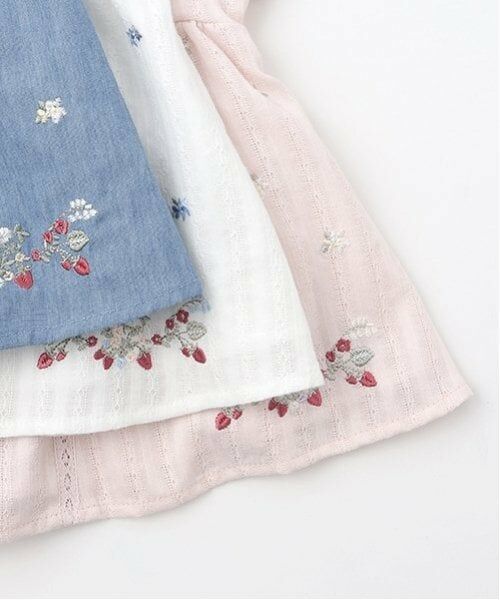 petit main / プティマイン Tシャツ | 【リンク】いちご刺しゅうパフチュニック(キッズ) | 詳細13