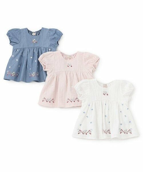 petit main / プティマイン Tシャツ | 【リンク】いちご刺しゅうパフチュニック(キッズ) | 詳細16