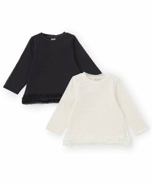 petit main / プティマイン Tシャツ | シアーレイヤード長袖T | 詳細10