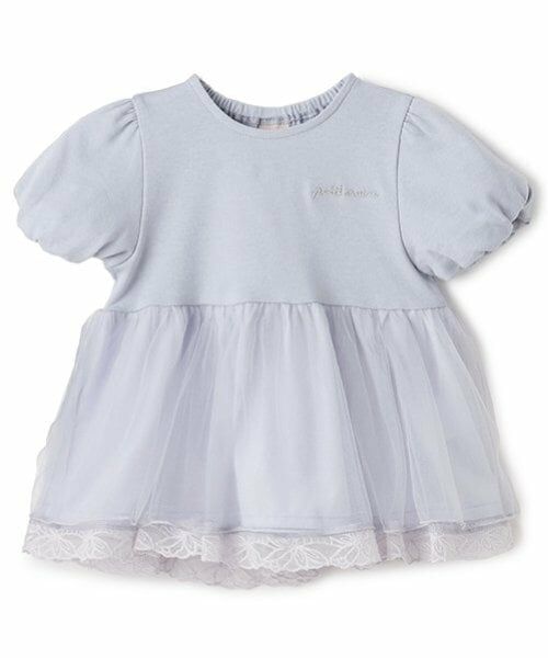 petit main / プティマイン Tシャツ | 【リンク】シアーペプラムドッキングT(キッズ) | 詳細11