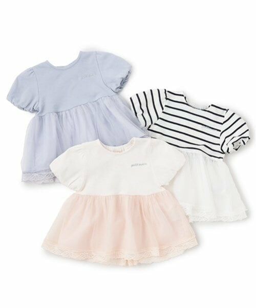 petit main / プティマイン Tシャツ | 【リンク】シアーペプラムドッキングT(キッズ) | 詳細19