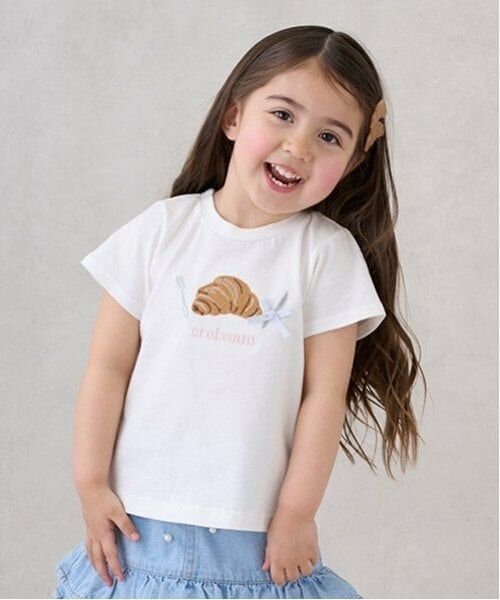 petit main / プティマイン Tシャツ | 【リンク】アソートモチーフTシャツ(キッズ)（オフ ホワイト）
