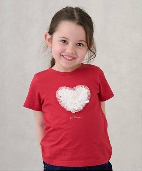 petit main / プティマイン Tシャツ | 【リンク】アソートモチーフTシャツ(キッズ)（赤）