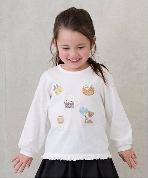 petit main / プティマイン Tシャツ | puputeteアップリケTシャツ | 詳細1