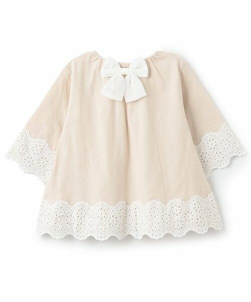 petit main / プティマイン Tシャツ | 【リンク】レースAラインTシャツ(キッズ) | 詳細1