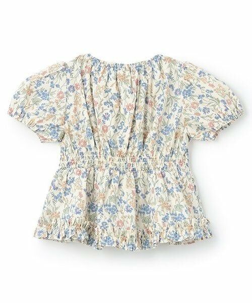 petit main / プティマイン Tシャツ | 【リンク】パフスリーブ柄チュニック(キッズ) | 詳細1