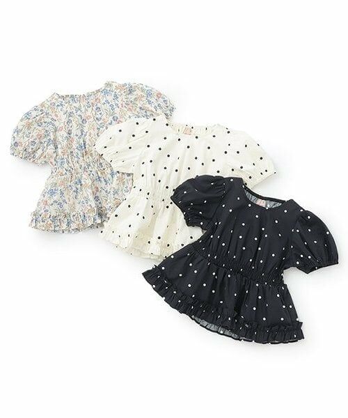 petit main / プティマイン Tシャツ | 【リンク】パフスリーブ柄チュニック(キッズ) | 詳細6