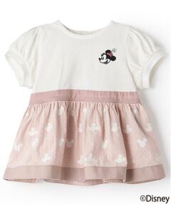 petit main / プティマイン Tシャツ | 【Disney】総柄ドッキングパフT