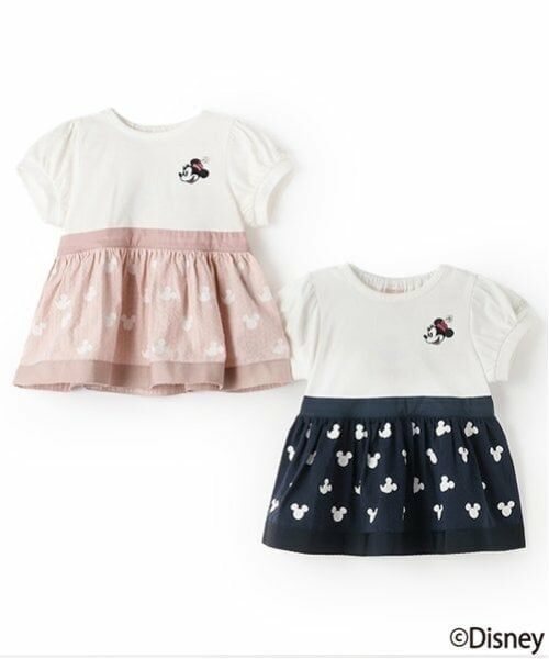 petit main / プティマイン Tシャツ | 【Disney】総柄ドッキングパフT | 詳細17