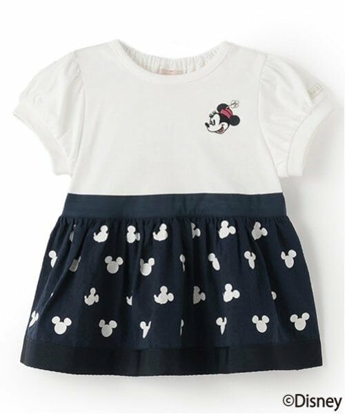 petit main / プティマイン Tシャツ | 【Disney】総柄ドッキングパフT | 詳細8