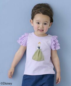 petit main / プティマイン Tシャツ | 【Disney】袖チュールグラフィックT