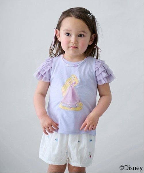 petit main / プティマイン Tシャツ | 【Disney】袖チュールグラフィックT | 詳細2
