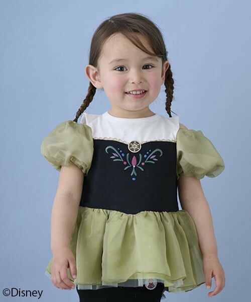 petit main / プティマイン Tシャツ | 【Disney】なりきりカットチュニック（薄カーキ）