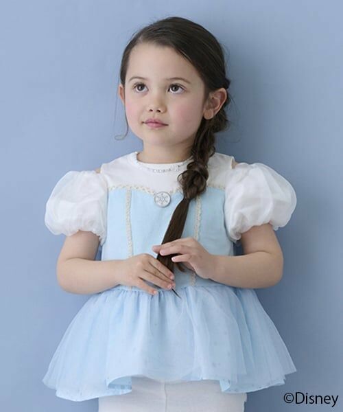 petit main / プティマイン Tシャツ | 【Disney】なりきりカットチュニック（ライト ブルー）