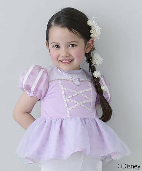 petit main / プティマイン Tシャツ | 【Disney】なりきりカットチュニック（ラベンダー）