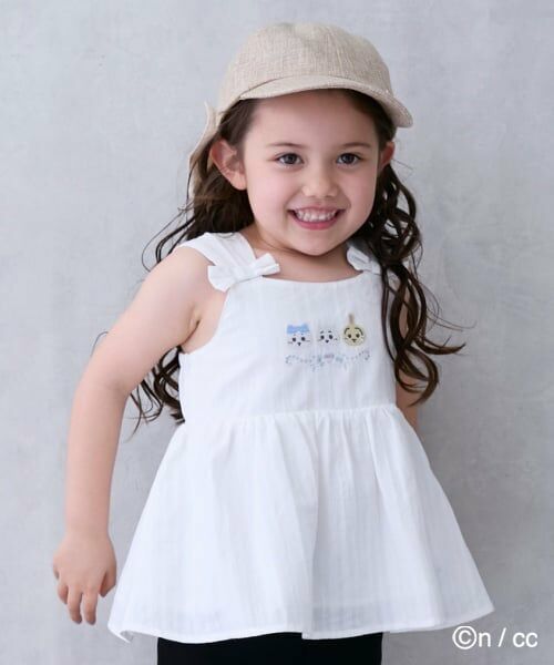 petit main / プティマイン シャツ・ブラウス | 【ちいかわ】刺しゅうペプラムブラウス（アイボリー）