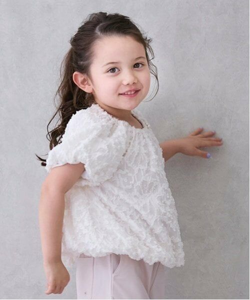 petit main / プティマイン シャツ・ブラウス | 【リンク】ジャガードバルーンブラウス(キッズ) | 詳細3