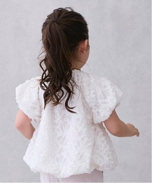 petit main / プティマイン シャツ・ブラウス | 【リンク】ジャガードバルーンブラウス(キッズ) | 詳細4