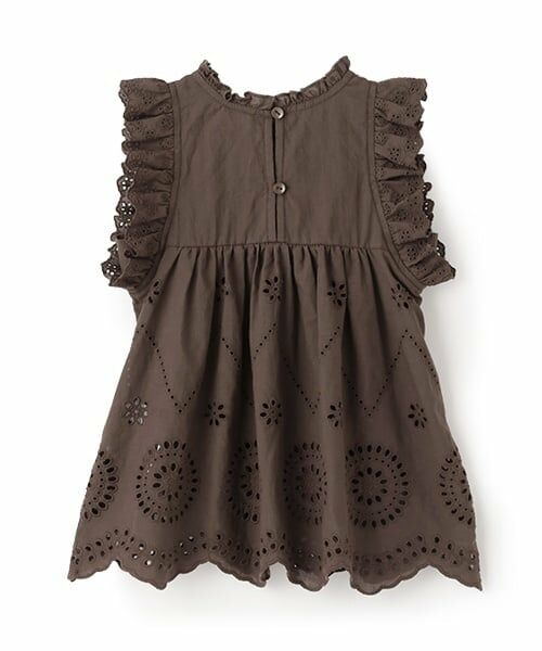 petit main / プティマイン Tシャツ | 【リンク】オーバーレースチュニック(キッズ) | 詳細5