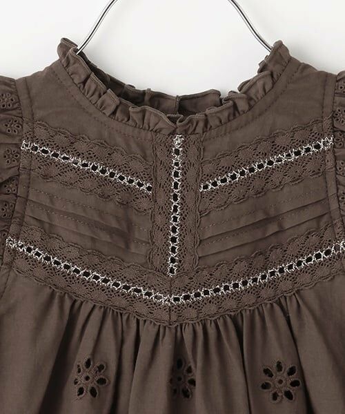 petit main / プティマイン Tシャツ | 【リンク】オーバーレースチュニック(キッズ) | 詳細6