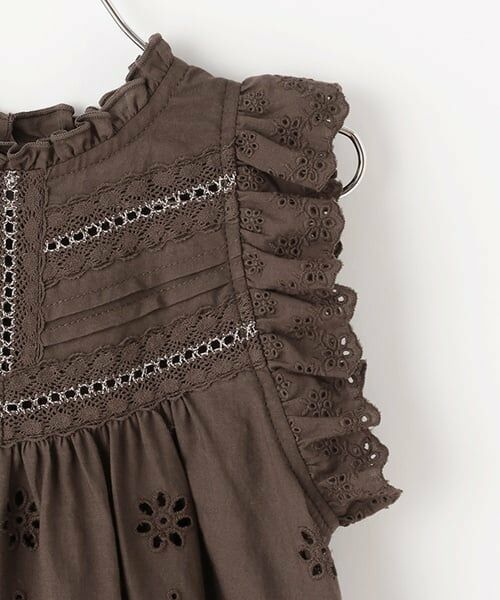 petit main / プティマイン Tシャツ | 【リンク】オーバーレースチュニック(キッズ) | 詳細7