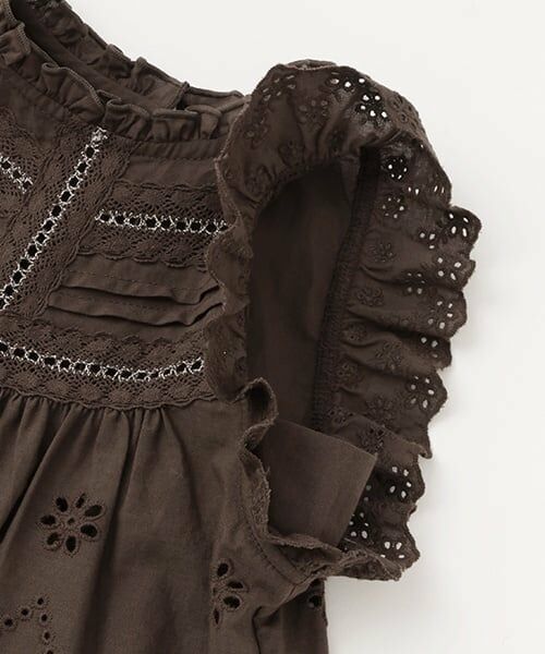 petit main / プティマイン Tシャツ | 【リンク】オーバーレースチュニック(キッズ) | 詳細8