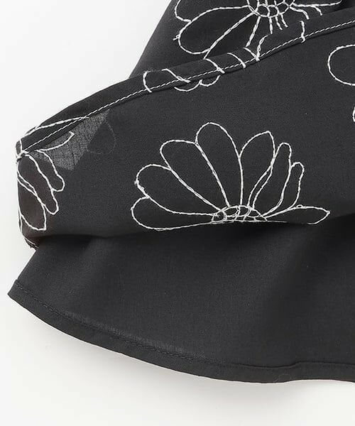 petit main / プティマイン Tシャツ | 【リンク】お花刺しゅうドッキングT(キッズ) | 詳細11