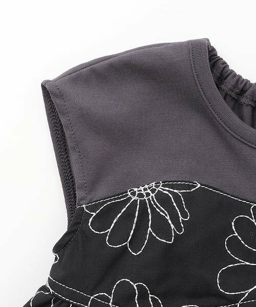 petit main / プティマイン Tシャツ | 【リンク】お花刺しゅうドッキングT(キッズ) | 詳細9