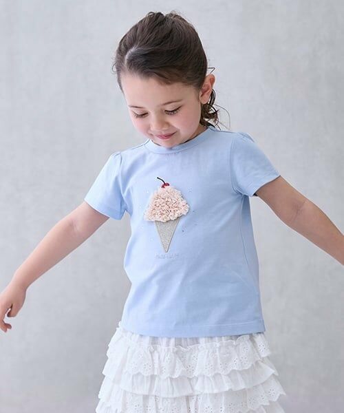 petit main / プティマイン Tシャツ | 【防汚/リンク】キラキラモチーフTシャツ | 詳細7