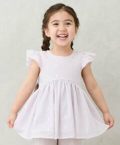 petit main / プティマイン Tシャツ | 【リンク】箔プリントチュニック(キッズ)