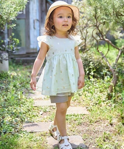 petit main / プティマイン Tシャツ | 【リンク】箔プリントチュニック(キッズ) | 詳細3