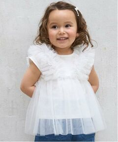 petit main / プティマイン Tシャツ | 【リンク】チュールドッキング半袖T(キッズ)