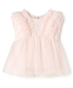 petit main / プティマイン Tシャツ | 【リンク】チュールドッキング半袖T(キッズ)