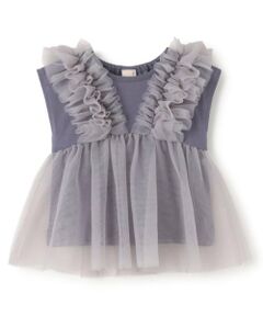 petit main / プティマイン Tシャツ | 【リンク】チュールドッキング半袖T(キッズ)