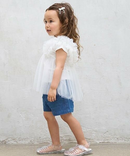petit main / プティマイン Tシャツ | 【リンク】チュールドッキング半袖T(キッズ) | 詳細1