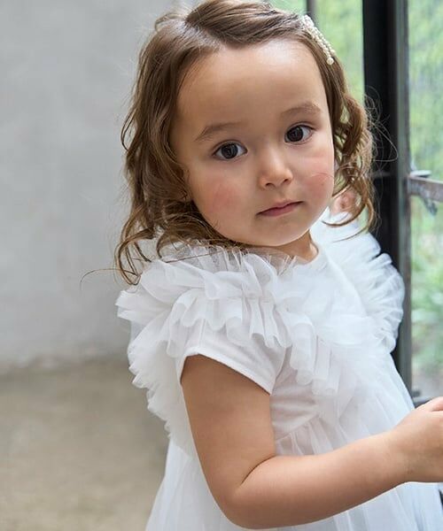 petit main / プティマイン Tシャツ | 【リンク】チュールドッキング半袖T(キッズ) | 詳細3