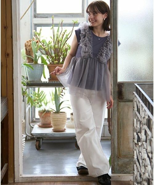 petit main / プティマイン Tシャツ | 【リンク】チュールドッキング半袖T(キッズ) | 詳細4