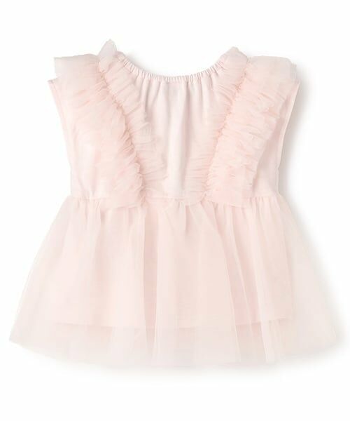 petit main / プティマイン Tシャツ | 【リンク】チュールドッキング半袖T(キッズ) | 詳細5