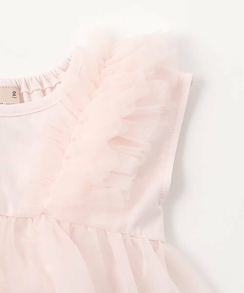 petit main / プティマイン Tシャツ | 【リンク】チュールドッキング半袖T(キッズ) | 詳細7