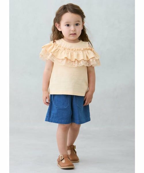 petit main / プティマイン Tシャツ | 【接触冷感/リンク】オフショルレースT | 詳細8