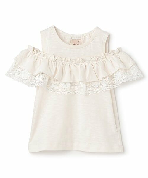 petit main / プティマイン Tシャツ | 【接触冷感/リンク】オフショルレースT | 詳細9