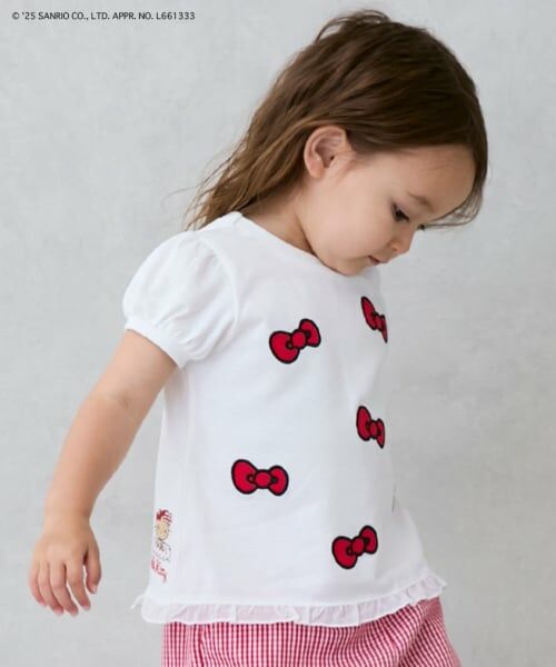 petit main / プティマイン Tシャツ | 【サンリオキャラクターズ】リボンアップリケTシャツ | 詳細5