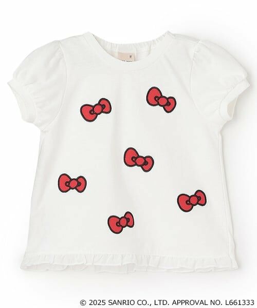 petit main / プティマイン Tシャツ | 【サンリオキャラクターズ】リボンアップリケTシャツ | 詳細7