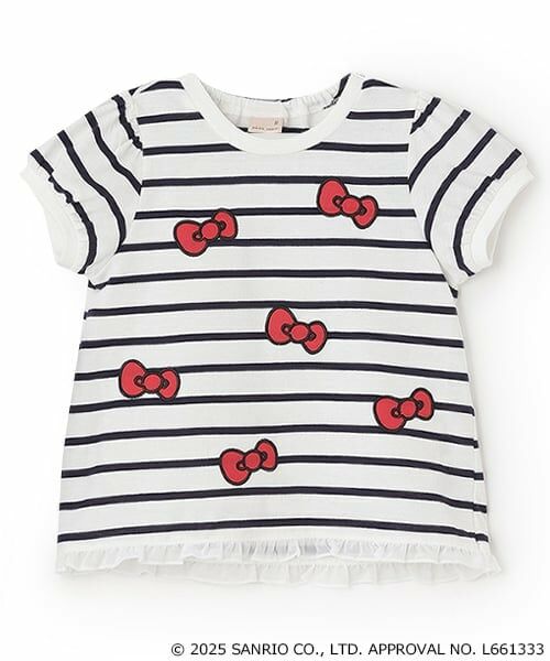 petit main / プティマイン Tシャツ | 【サンリオキャラクターズ】リボンアップリケTシャツ | 詳細8