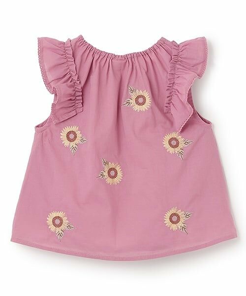 petit main / プティマイン Tシャツ | 【WEB限定特別価格】ひまわり刺しゅうチュニック | 詳細4