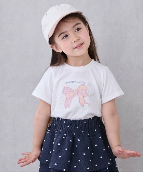 petit main / プティマイン Tシャツ | 【接触冷感】【WEB限定特別価格】モチーフ半袖Tシャツ（オフ ホワイト）