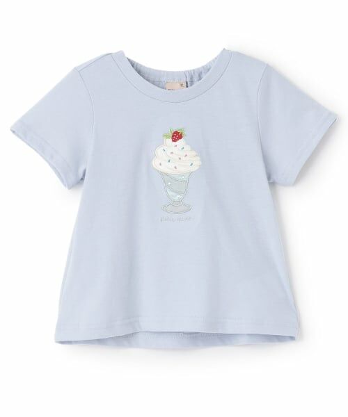 petit main / プティマイン Tシャツ | 【接触冷感】【WEB限定特別価格】モチーフ半袖Tシャツ（サックス）